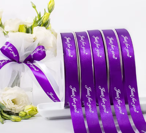 Custom Printed Satin <b>Ribbon</b> Personalized Logo Text Design For Gift Wrapping Wedding Party Decor - Product Image 5