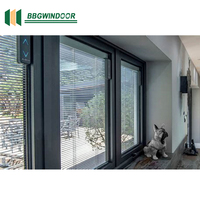 Lukliving Fácil de instalar Persianas integradas Ventanas entre vidrio aislante Ventanas fijas de aluminio Persianas fáciles de limpiar entre vidrio