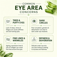 Patchs Hydrogel pour les Yeux à l'Aloe Vera, Acide Hyaluronique et Complexe Hydratant Botanique – Masque Rafraîchissant et Hydratant pour le Contour des Yeux