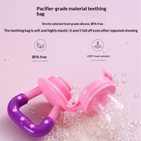 Silicone mesh zakje voor bijtringen, middelgrote doorlatende fruitvoeder, babyvoedingssupplement voor baby's - groothandel kraamartikelen