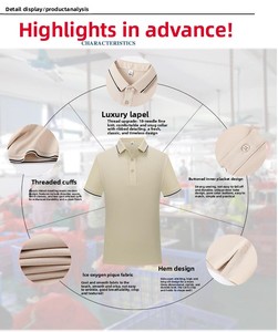 कारखाने की आपूर्ति पुरुषों के लिए पुरुषों की पोलो शर्ट शॉर्ट आस्तीन पोलो पुरुषों के लिए आकस्मिक लोचदार सांस के अनुकूल अनुकूल स्लिम फिट ठोस शर्ट - Product Image 5