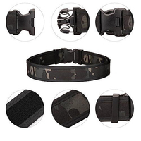 Gina Tactical Ceinture tactique de travail réglable de grande taille en nylon à usage intensif avec double boucle de verrouillage