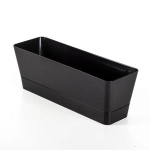 12 pulgadas <span class=keywords><strong>30</strong></span>,5 <span class=keywords><strong>cm</strong></span> marfil Rectangular plástico ABS suculento Cactus bonsái <span class=keywords><strong>maceta</strong></span> con platillos - Product Image 6