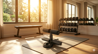 Appareil de fitness multifonctionnel réglable en fonte avec double ventouse pour abdominaux, rouleau abdominal et entraînement de la taille, idéal pour la maison et la gym