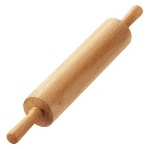 Lightweight Pizza Dough Roller Rubber Wood Rolling Pin Perfect for Kitchen Baking Fondant Dumpling