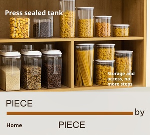 Xjh Stackable kín thực phẩm lưu trữ Pop <span class=keywords><strong>Container</strong></span> có nắp đậy - Product Image 6