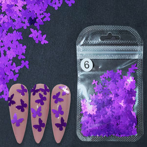 สติกเกอร์ติดเล็บรูปผีเสื้อ3D แต่งเล็บแบบกำหนดเองตกแต่งร้านเสริมสวยกันน้ำหรูหราเล็บสวยงามสำหรับเด็กผู้หญิง - Product Image 5