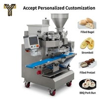 Máquina Eléctrica Automática para Rellenar y Formar Productos YJ 900T de Acero Inoxidable 304, Equipo Multifunción para Rellenar Masa, Pasteles de Queso y Carne