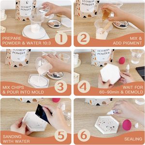 INTODIY Kit de terrazo muy popular Bandeja de jesmonita Herramientas creativas <span class=keywords><strong>Jesmonite</strong></span> AC100 Kit de inicio - Product Image 6