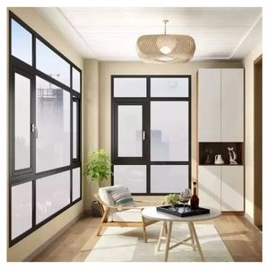 Ventanas de aluminio de impacto de huracán Ventanas fijas de imagen de doble acristalamiento de piso a techo de vidrio ultra grande - Product Image 2