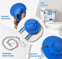Rantai Stainless Steel Flapper Toilet 2 Inci Dirancang untuk Toilet Standar Amerika Kohler Toto Gerber AmericStopper
