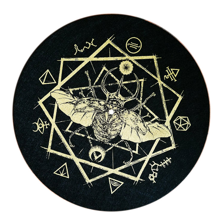 Круглый проигрыватель индивидуального размера, прорезиненный коврик, войлочный диджейский коврик