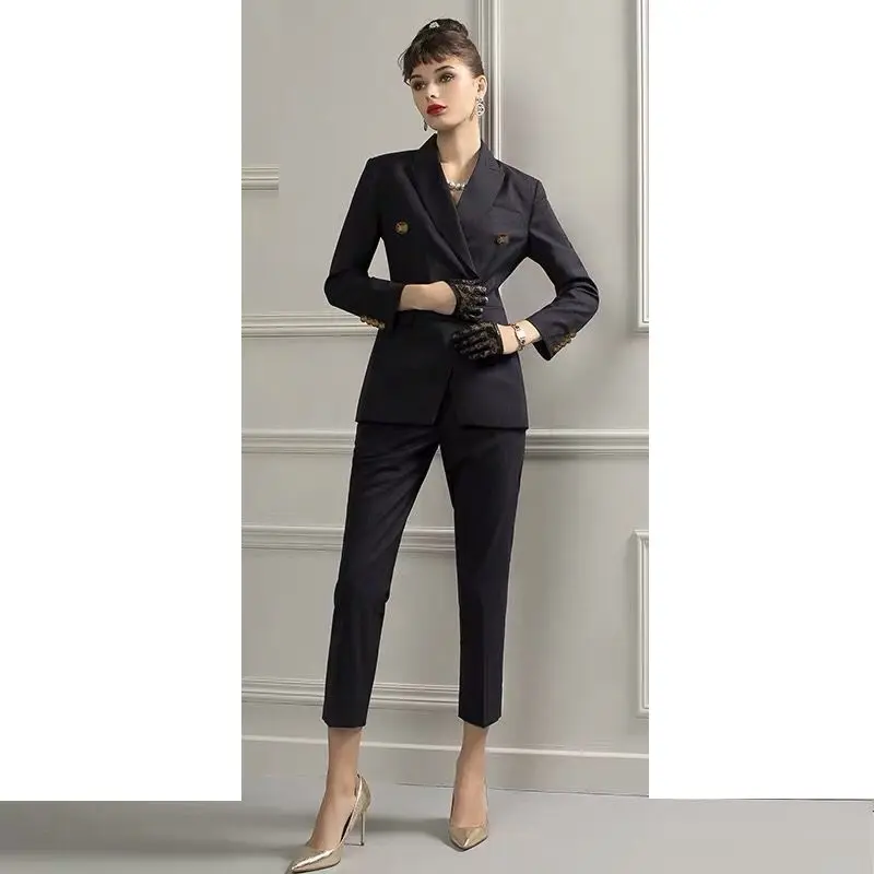 Nieuwste Ontwerp Vrouwen Business Blazer Broek Vest Pak Elegante Dame Formele Ontwerp Dames Tuxedo Broek Pak Ontwerp Voor Vrouwen