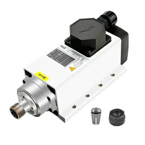 Hqd 2.2Kw Moteur de broche de refroidissement par Air 800W Er11 de forme carrée de haute qualité pour Machine CNC avec refroidissement par Air 24000 tr/min