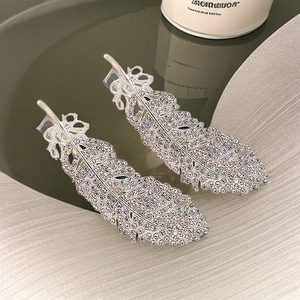 Nouvelle Arrivée Tendance : <span class=keywords><strong>Pince</strong></span> à Cheveux en Alliage Incrustée de Diamants et de Strass, Style Japonais et Coréen, <span class=keywords><strong>pour</strong></span> Franges Féminines, Motif <span class=keywords><strong>Feuille</strong></span> Bec de Canard… - Product Image 5