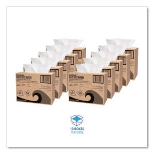 กระดาษเช็ดทำความสะอาดแบบแผ่นเดียว บอร์ดวอล์ค ไฮโดรสปัน ขนาด 9.75 x 16.75 นิ้ว สีขาว 126 แผ่น/กล่อง 10 กล่อง/ลัง - Product Image 1