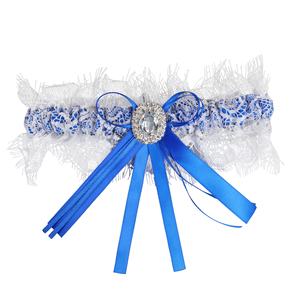<span class=keywords><strong>Jarretière</strong></span> de mariée en dentelle, accessoires de mariage, ceinture à nœud en ruban faite à la main, anneau de jambe pour robe de mariée, fournitures de mariage, ODM Chine - Product Image 4