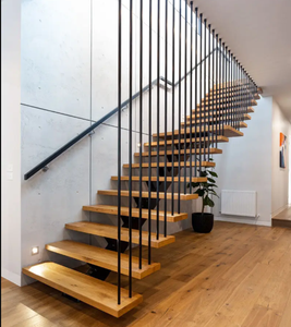 <span class=keywords><strong>Escalera</strong></span> <span class=keywords><strong>Interior</strong></span> Moderna de <span class=keywords><strong>Madera</strong></span> con Diseño de Mono Stringer de Lujo Personalizado, <span class=keywords><strong>Escalera</strong></span> Flotante Personalizada - Product Image 1