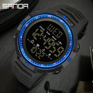 นาฬิกาข้อมือดิจิตอล SANDA 6014 สำหรับผู้ชาย เรืองแสง ตั้งปลุก กันน้ำ ฟังก์ชั่นหลากหลาย แฟชั่นลำลอง นาฬิกา LED สำหรับเด็กผู้ชายและผู้ชาย - Product Image 6