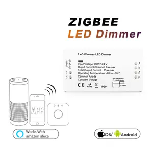 Zigbee Dimmer Module Zigbee Wireless Dimmer Switch Led Dimmer 2 Channels Zigbee 2.4g 2 Years Smart Home Smartphone App Control