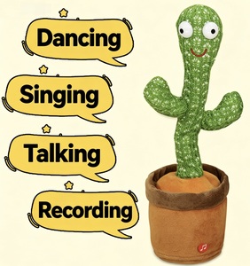 Cactus musical interactif en peluche, chantant et dansant, avec 120 chansons anglaises, pour enfants - Nouveauté très prisée - Product Image 3
