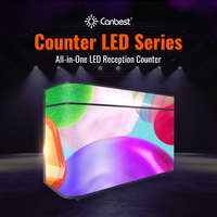 Écran LED incurvé P1.86 Canbest pour comptoir de réception, affichage numérique pour salles d'exposition et entreprises
