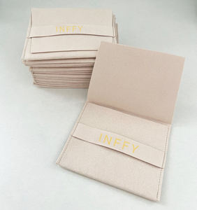 Pochette et boîte à bijoux en microfibre INFFY avec logo personnalisé, 13*20cm, emballage de luxe anti-poussière pour le rangement des bijoux - Product Image 5