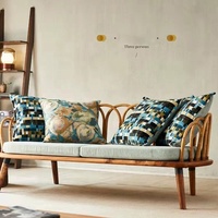 Meubles en rotin véritable de style agricole BFP pour la maison, canapé de salon, meubles d'extérieur, ensemble table et chaises à motif floral