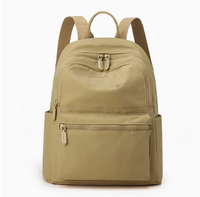 Sac à dos décontracté et léger en toile pour femme BSCI GRS, idéal pour les trajets quotidiens, les voyages et l'école, en nylon imperméable pour le commerce international