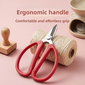 PIN-5553 <span class=keywords><strong>Ciseaux</strong></span> ménagers en acier inoxydable avec finition rouge/<span class=keywords><strong>argent</strong></span>ée, conception à tête fine pour la coupe des ongles - Product Image 4