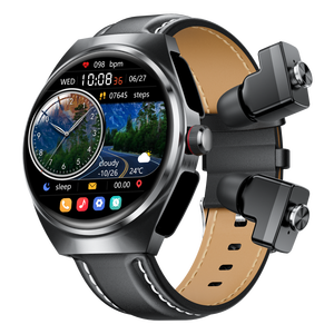 Nuevo Reloj Inteligente 2025 con Correa de Cuero y Auriculares 2 en 1, Reloj Inteligente con Monitor de Ritmo Cardíaco y Rastreador de Actividad Física - Product Image 6