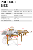Table de découpe de précision pour le travail du bois / Scie à panneaux portable, scie à table coulissante pour les meilleures ventes