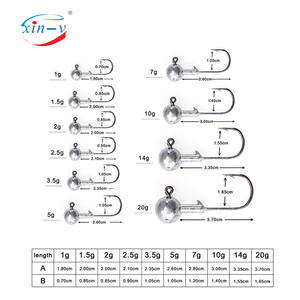 Hunthouse — leurre coulant en tungstène avec tête plombée, appât artificiel idéal pour la pêche au calmar ou sur la glace, 1/3.5/5/7/1g - Product Image 2