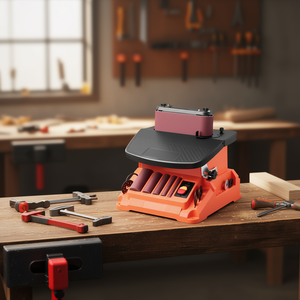 Ponceuse à bande oscillante 5/8 pouces de course, 5 manchons, bande abrasive 24 x 3,86 pour machines à bois - Product Image 2