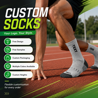 Chaussettes de sport en coton mi-mollet avec logo personnalisé, échantillon gratuit, respirantes, pour le basketball et la course à pied, chaussettes de sport tricotées pour hommes