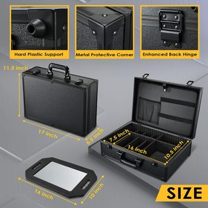 Valigetta per Accessori da Barbiere con Specchio, Valigetta Professionale per Attrezzi da Barbiere, Custodia per Tosatrici e Forniture - Product Image 4