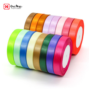 FangZhi Satin Ribbon 1.5Cm Single Face 100% Polyester Solid Color For Clothing Gift Packaging - Product Image 1