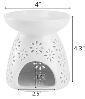 Meilleur vendeur Brûleur d'arôme en céramique Diffuseur d'huile essentielle de cire de parfum Bougie chauffe-plat et photophore Cadeau