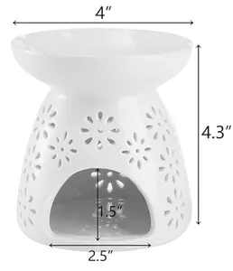 厂家直销蜡熔炉精油燃烧器芳香燃烧器陶瓷油扩散器蜡烛茶灯座乔迁礼品