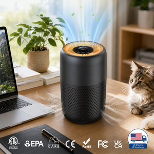 HEPA <strong>Air</strong> <strong>Purifier</strong> and Carbon Filter with Aroma Diffuser for Desktop Purification Dust Pollen Pet Odor Smoke Removal - Product Image 1