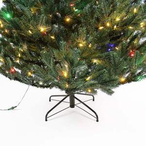 Arbre de Noël artificiel vert de haute qualité avec base debout et lumières LED multicolores, nouvelle arrivée, décoration de la maison - Product Image 5