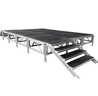Station de DJ de haute qualité plate-forme de scène portable en aluminium étapes d'événements en plein air faciles à vendre