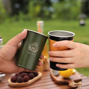 แก้วกาแฟชาแบบซ้อนได้ สแตนเลสสตีลผนังเดียว แก้วไวน์เบียร์ พิมพ์โลโก้ได้ - Product Image 4