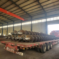 Connecteurs hexagonaux à bride pour tiges de forage hélicoïdales continues à spirale rapide OEM, en acier Q345B, épaisseur 8-30 mm, pour sols et sables