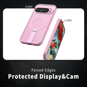 Funda Magnética de Malla Refrigerante y Elegante para Mujer, para Google <span class=keywords><strong>Pixel</strong></span> 9 10 11 Pro XL, con Soporte Integrado, Antigolpes y Protectora - Product Image 3