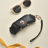 Étui à lunettes vintage en PU avec clip métallique, étui à lunettes de soleil en cuir PU, organiseur pour voyage, pochette pour lunettes, cadeaux de haute qualité