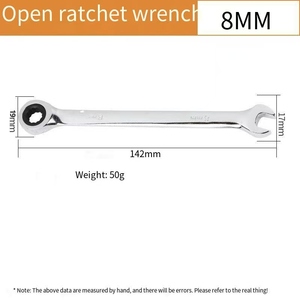 Due vie chiave a cricchetto fisso combinazione strumenti meccanici per la riparazione della carrozzeria auto sistema di misurazione metrico personalizzabile - Product Image 2