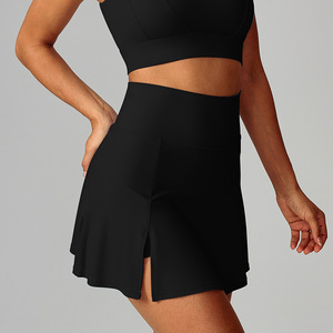 Falda Deportiva de Tenis para Mujer, Cintura Alta, Mini, con Abertura Frontal, Shorts Antitransparentes Integrados, Secado Rápido, Transpirable, Corte en A, para Correr - Product Image 5