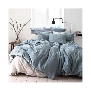 Respirant 100% ensemble de literie en <span class=keywords><strong>lin</strong></span> français ensemble de draps de <span class=keywords><strong>lin</strong></span> lavé poids de gramme épais 200GSM ensemble de draps en <span class=keywords><strong>lin</strong></span> - Product Image 1