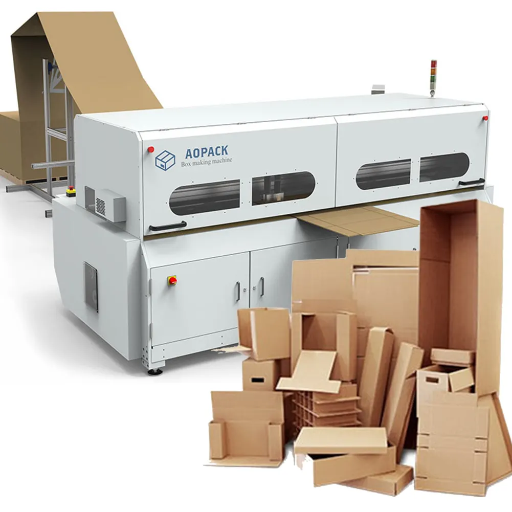 Aopack Scattered Ordersシングルパス少量から中容量のカードボードボックスショートランボックス製造機